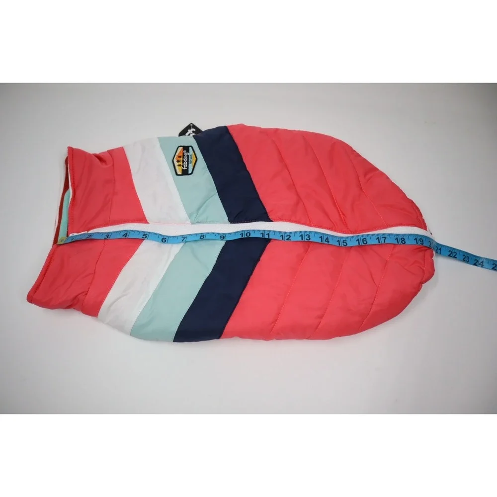 Fabdog‎ Chevron Dog Puffer Jacket - Melon - Size 18